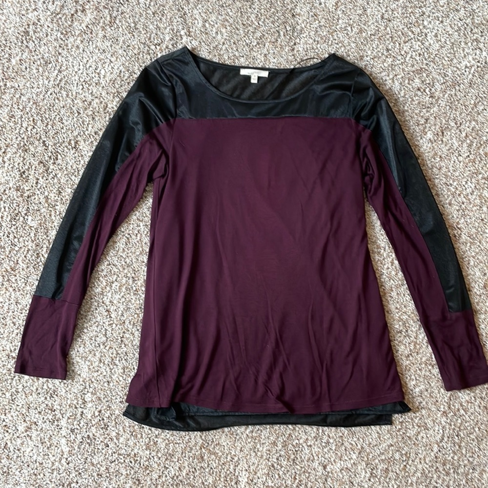 Mystree purple and sheer black top